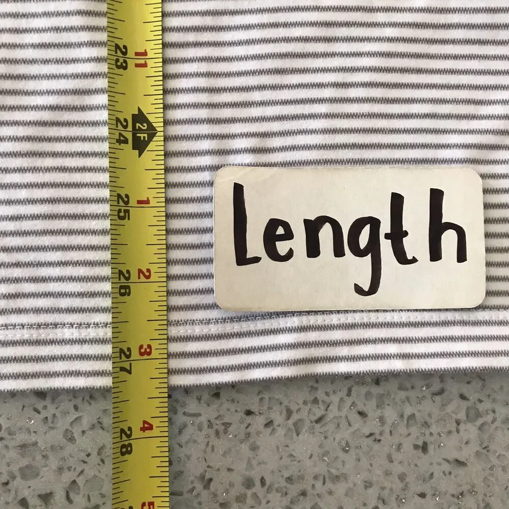 Banana Republic Gray White Striped Collared Short Sleeve Polo Shirt Mens XXL